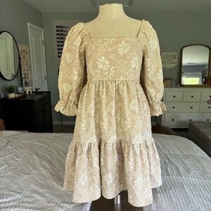 Lizard Thicket Puff-Sleeve Shift Dress